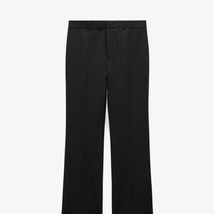 Zara Women Black Pinstripe Trousers